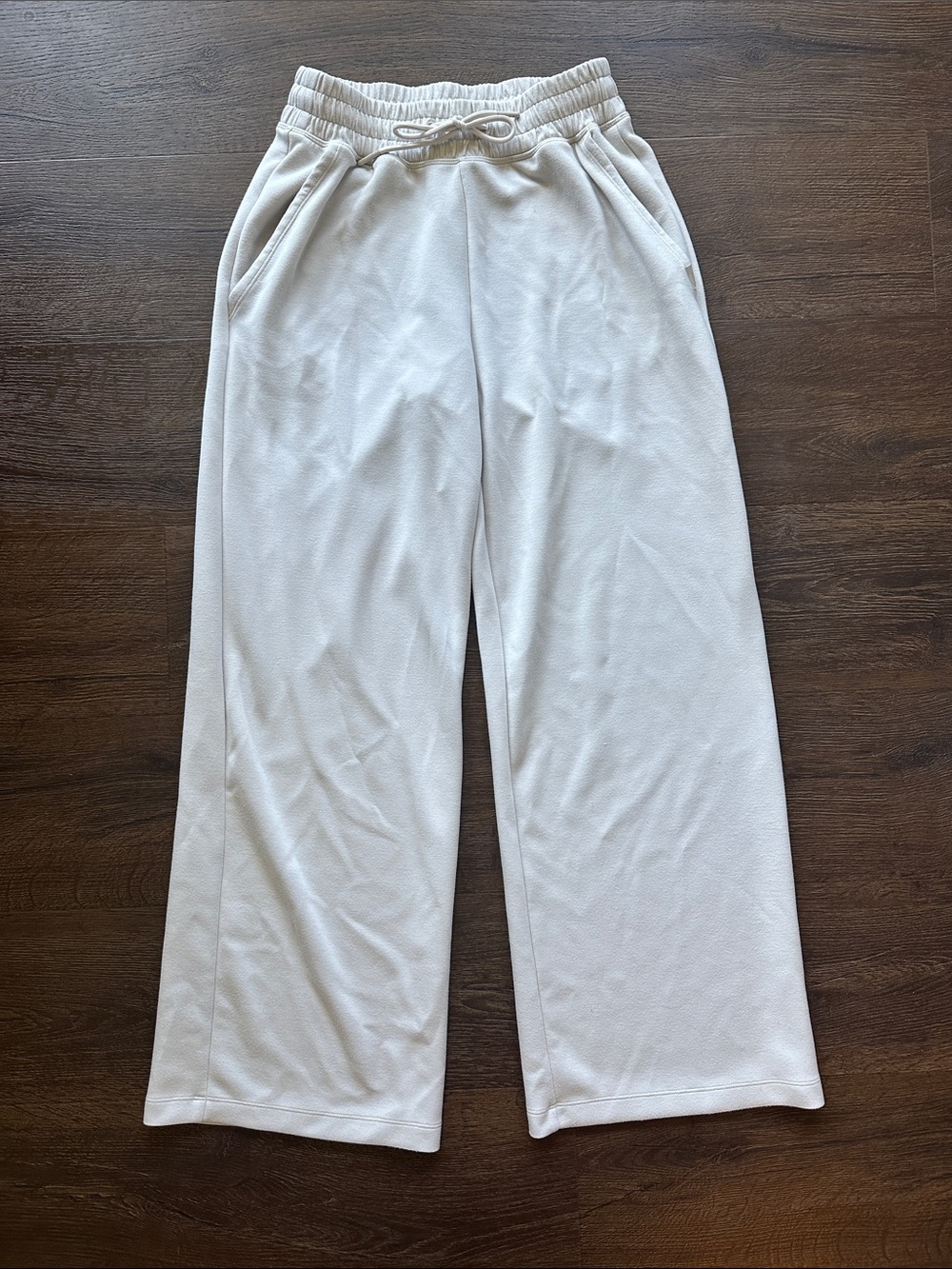 Gilly Hicks Wide Leg Lounge Pants in Light Cream